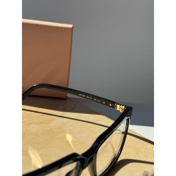 NEW Miu Miu MU08XV Black Square Eyeglasses Frames - Picture 5 of 5
